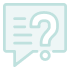 a chat bubble and question mark icon